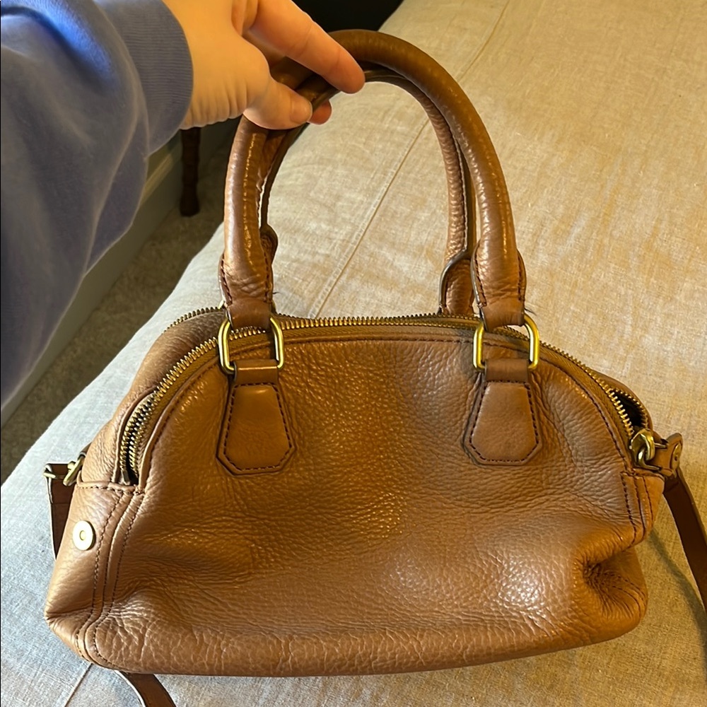 Elegant Brown Leather Handbag